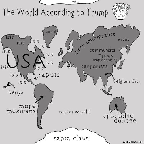 Donald Trump World Map sticker